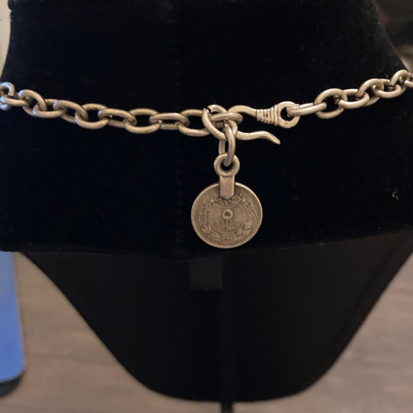 Stainless Steel Necklace with Robin Egg Blue Stones - Picture 2 of 8